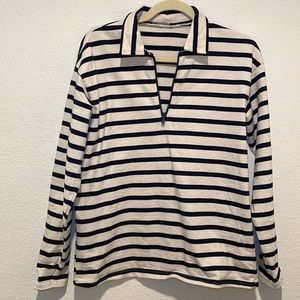 Zara stripped zip up long sleeve ❤️